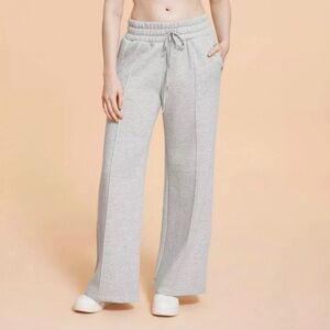 Blogilates Women's Travel Trouser High-Rise Wide Leg Sweatpants - Gray Small